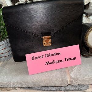 Louis Vuitton Vintage Serviette Ambassador in Black Epi Leather